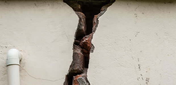 Crack in exterior wall