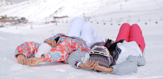 Sunbathing on a mountain